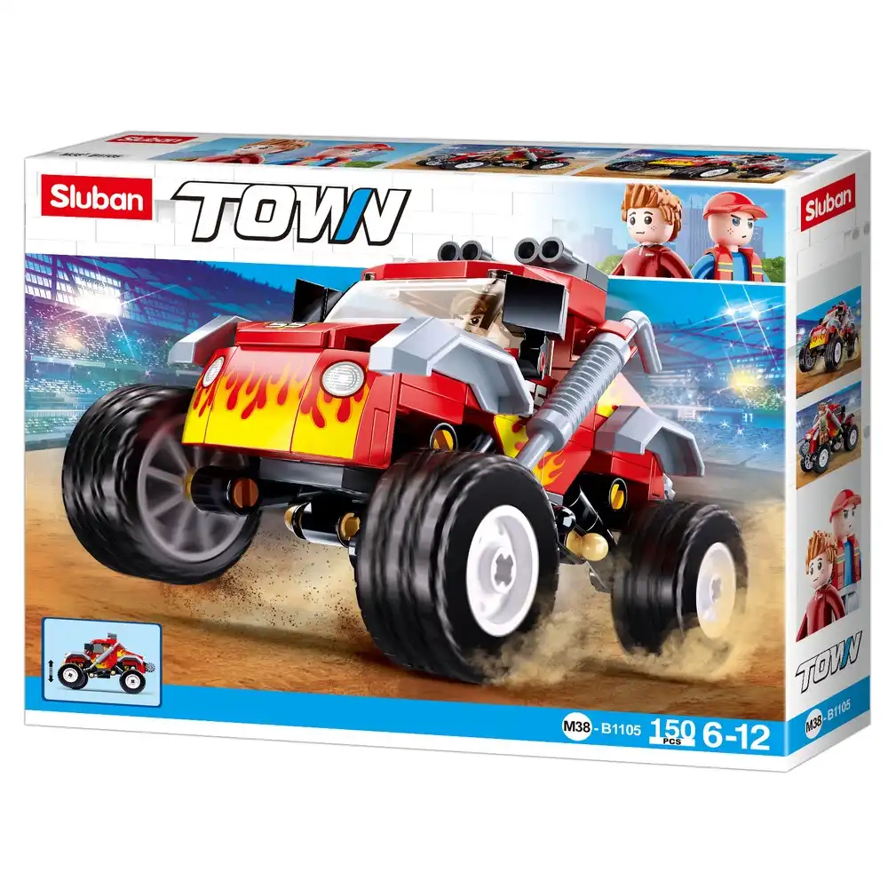 Sluban - Town Offroad Red Trial Race Car Bricks Set 150 Pieces - M38-B1105