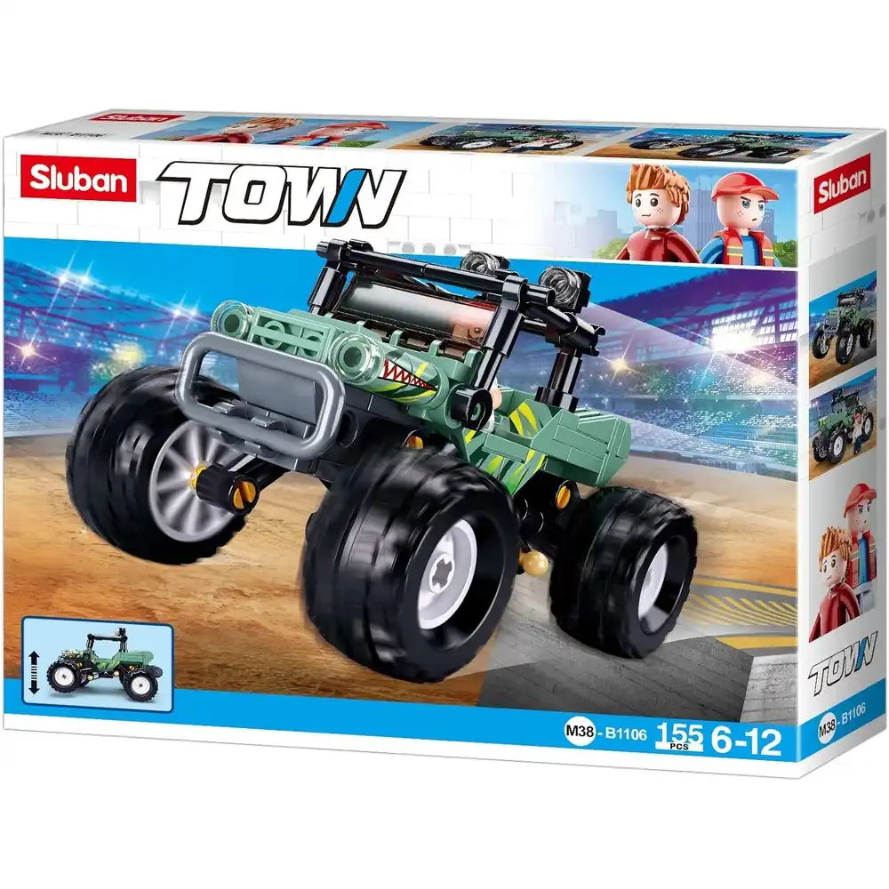 Sluban - Town Offroad Green Trial Race Car Bricks Set 155 Pieces - M38-B1106