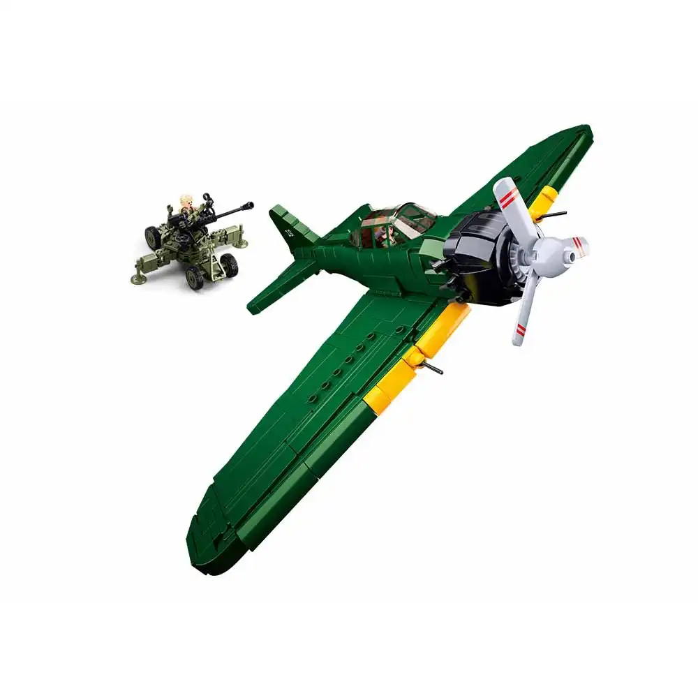 Sluban - WWII Army A6M Zero Japanese Fighter Aircraft Bricks Set 532 Pieces - M38-B1108