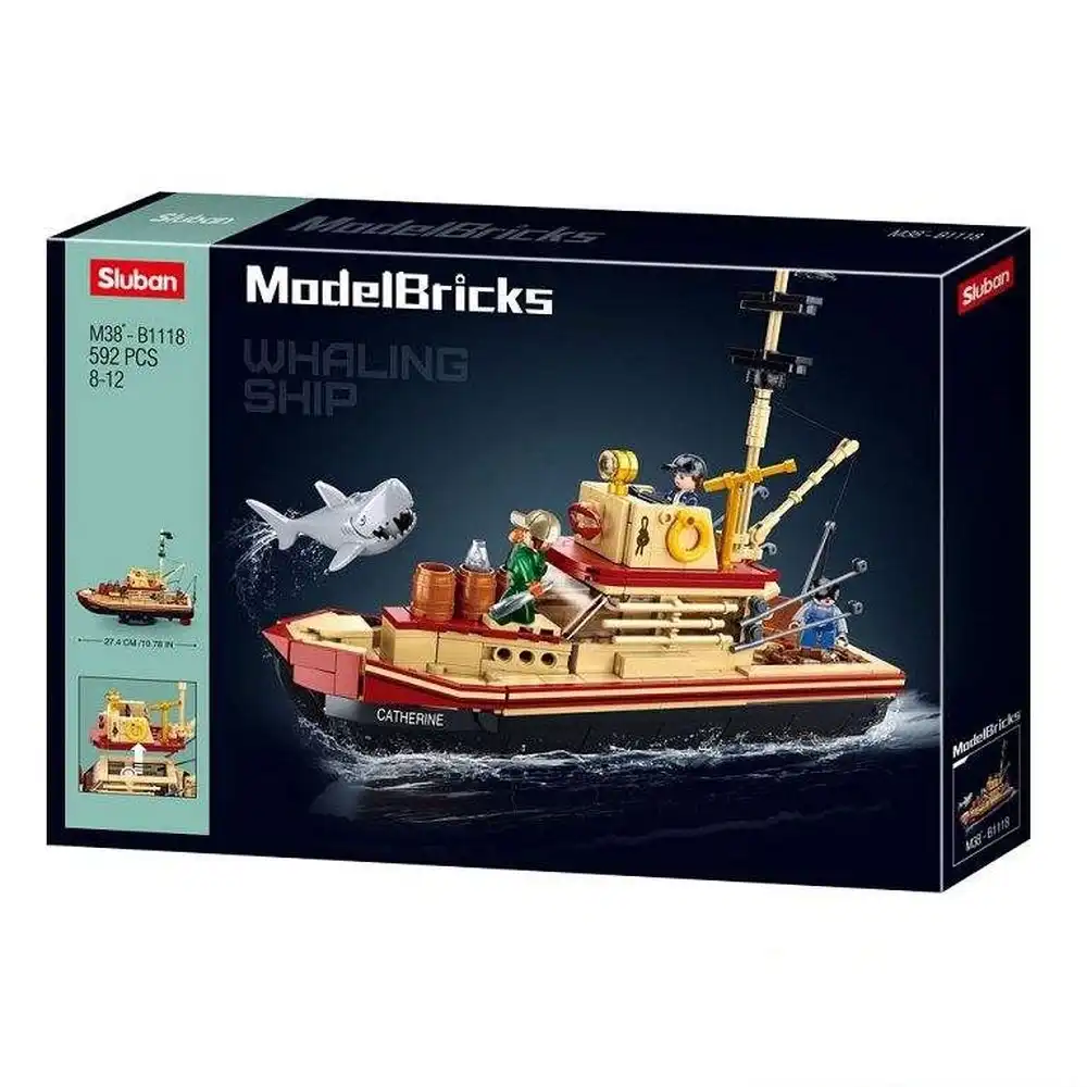 Sluban - Model Bricks Fishing Boat Catherine Bricks Set 592 Pieces - M38-B1118