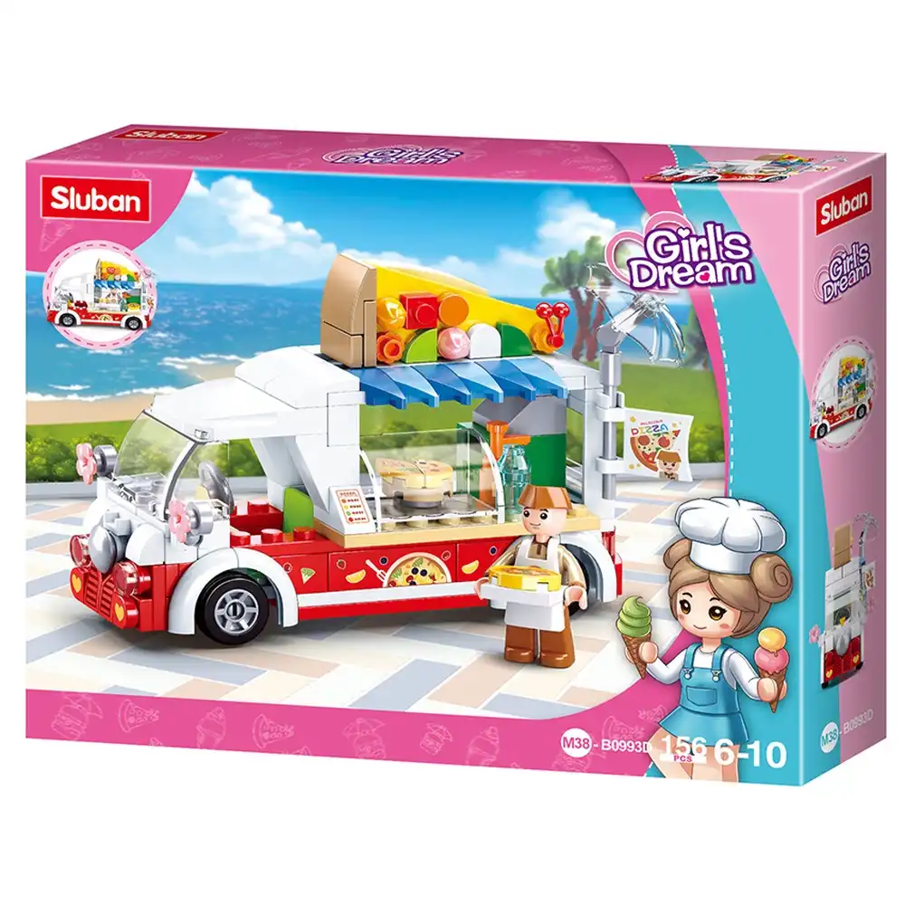 Sluban - Girls Dream Pizza Truck 156 Pieces - M38-B0993D