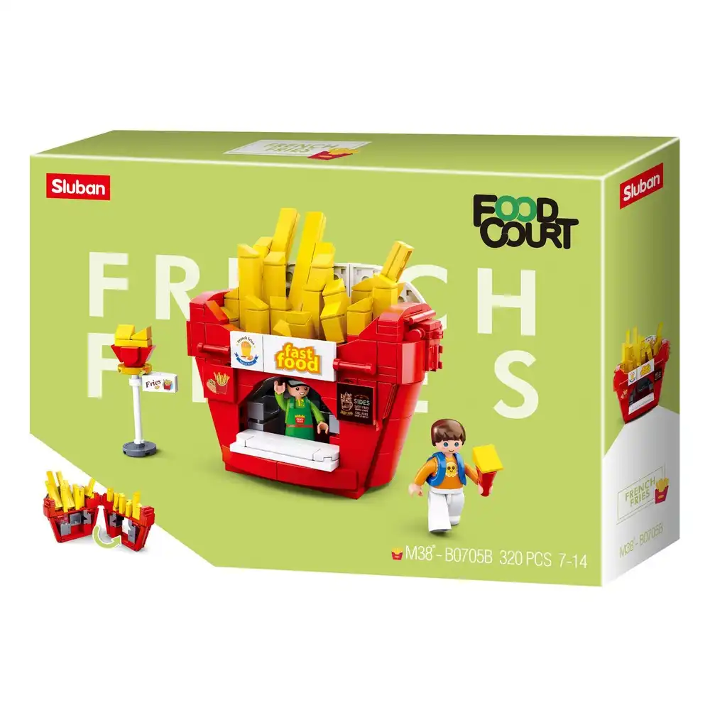 Sluban - Food Court French Fries House Bricks Set 320 Pieces - M38-B0705B