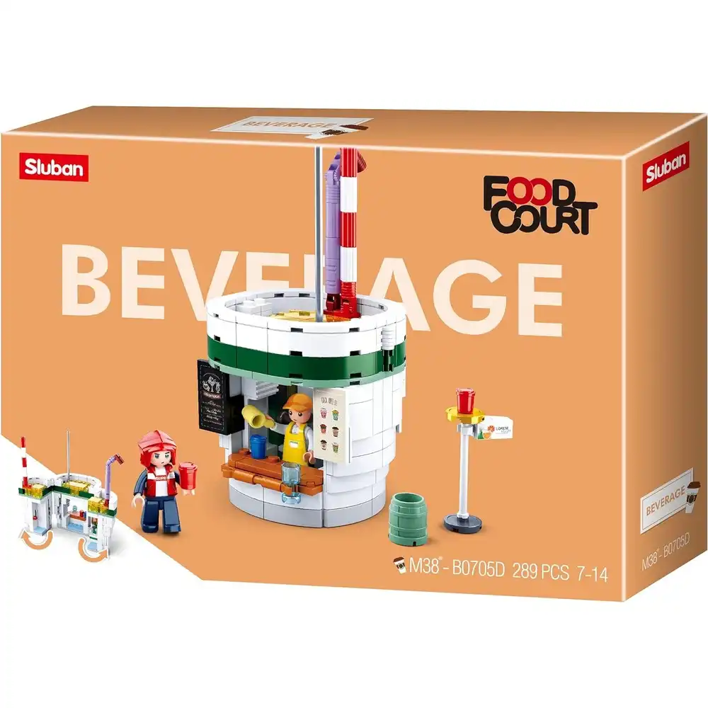 Sluban - Food Court Beverage House Bricks Set 289 Pieces - M38-B0705D