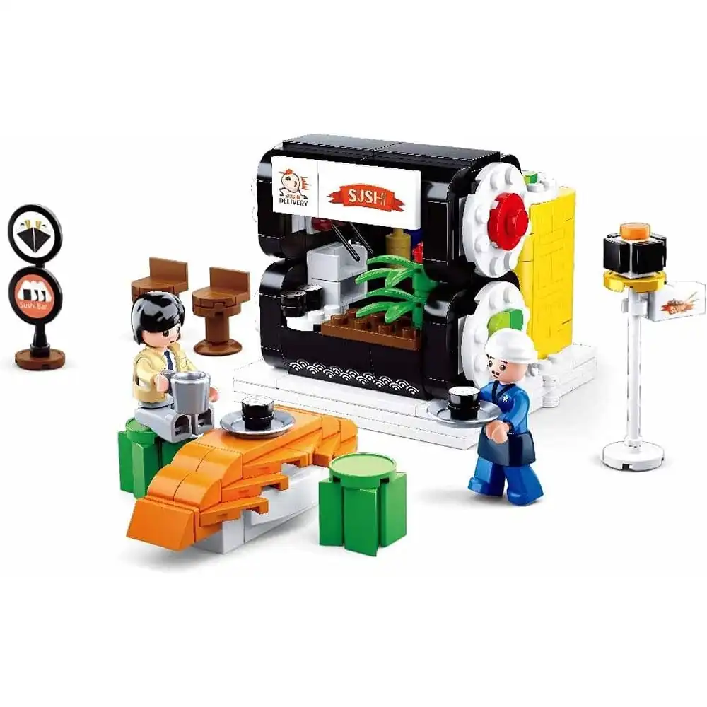 Sluban - Food Court Sushi House Bricks Set 320 Pieces - M38-B0705E