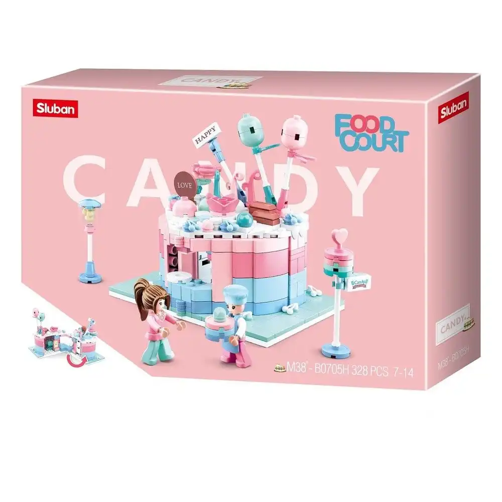 Sluban - Food Court Candy House Bricks Set 328 Pieces - M38-B0705H
