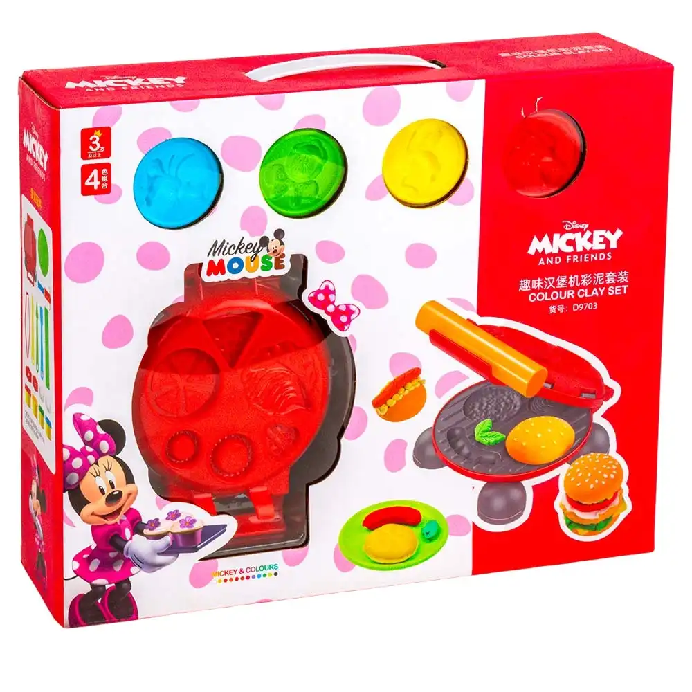 Mickey and Friends Colour Clay Set with Hamburger Machine  -  D9703