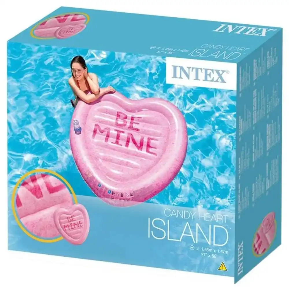 Intex - Inflatable Pink Heart Shaped Mat 145x142 cm - 58789