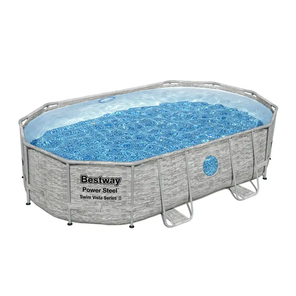 Bestway - Power Steel Swim Vista Series Frame Pool Complete Set with Sand Filter System 488x305x107 cm - 56946