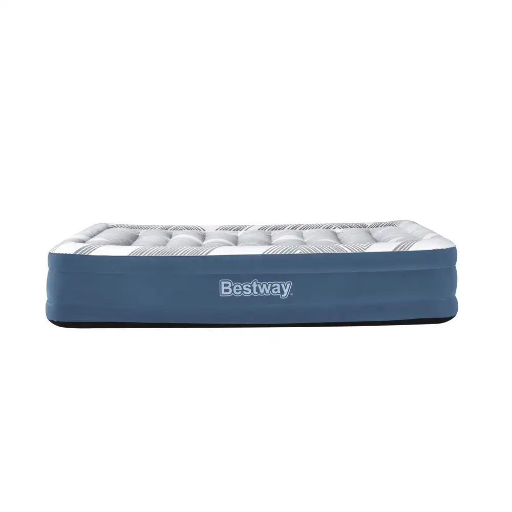 Bestway - Tritech Fashion Flock Air Mattress Queen with Built-in AC Pump and Antimicrobial Coating 203x152x36 cm - 6712Y