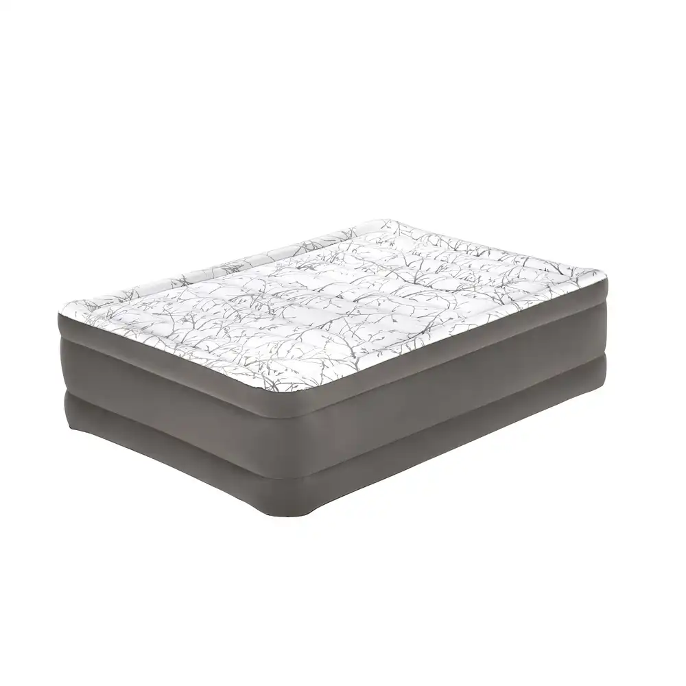 Bestway - Tritech Fashion Flock Air Mattress Queen with Built-in AC Pump and Antimicrobial Coating 203x152x56 cm - 6713E