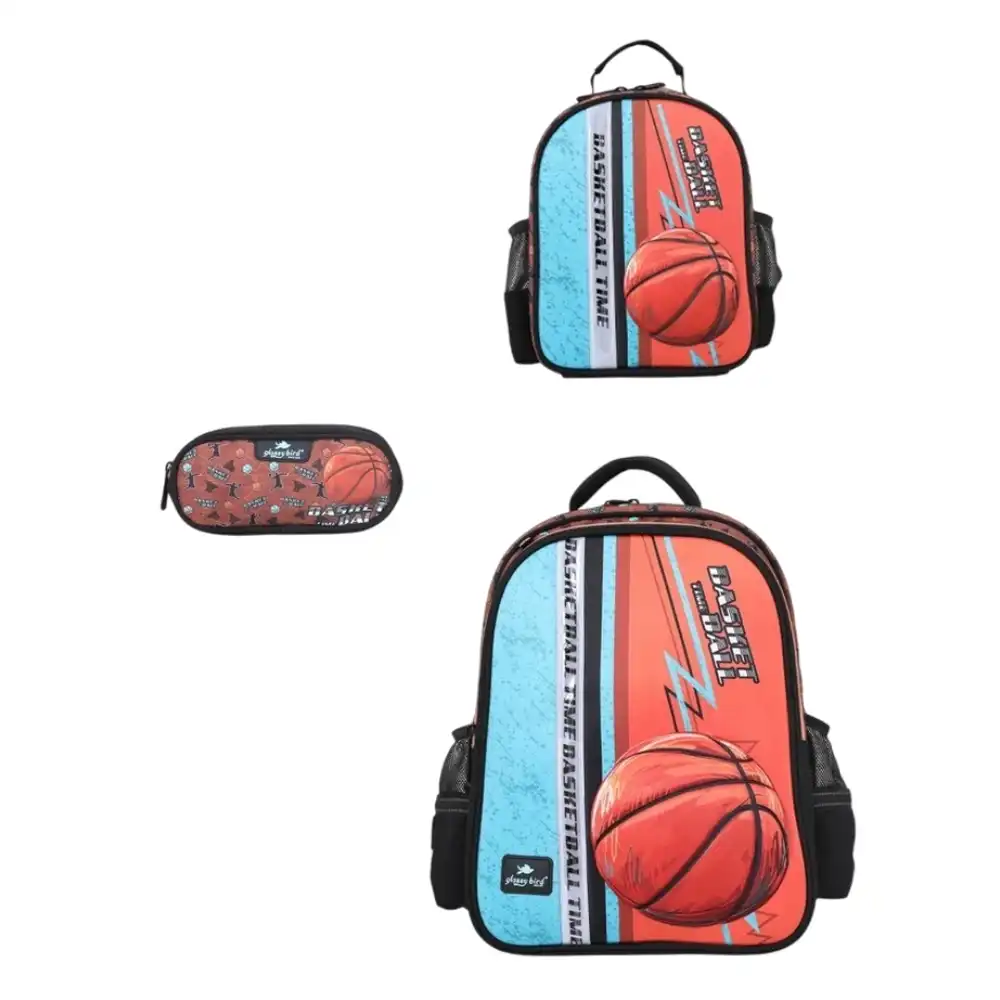 Basketball 3D School Backpack 17 Inch with 2 Small Bags - GB5170TB