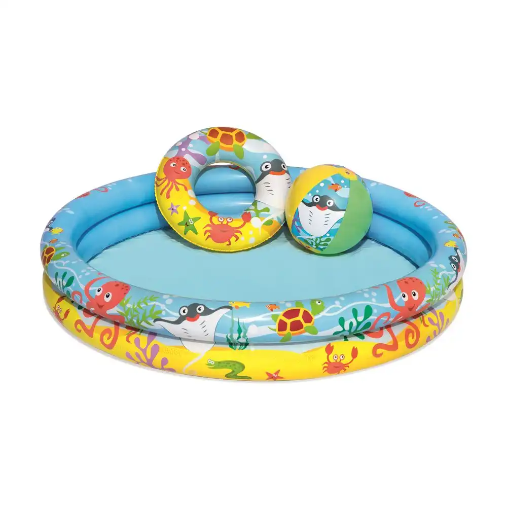 Bestway - Paddling Round Pool Set Water Friends 122x20 cm - 51124