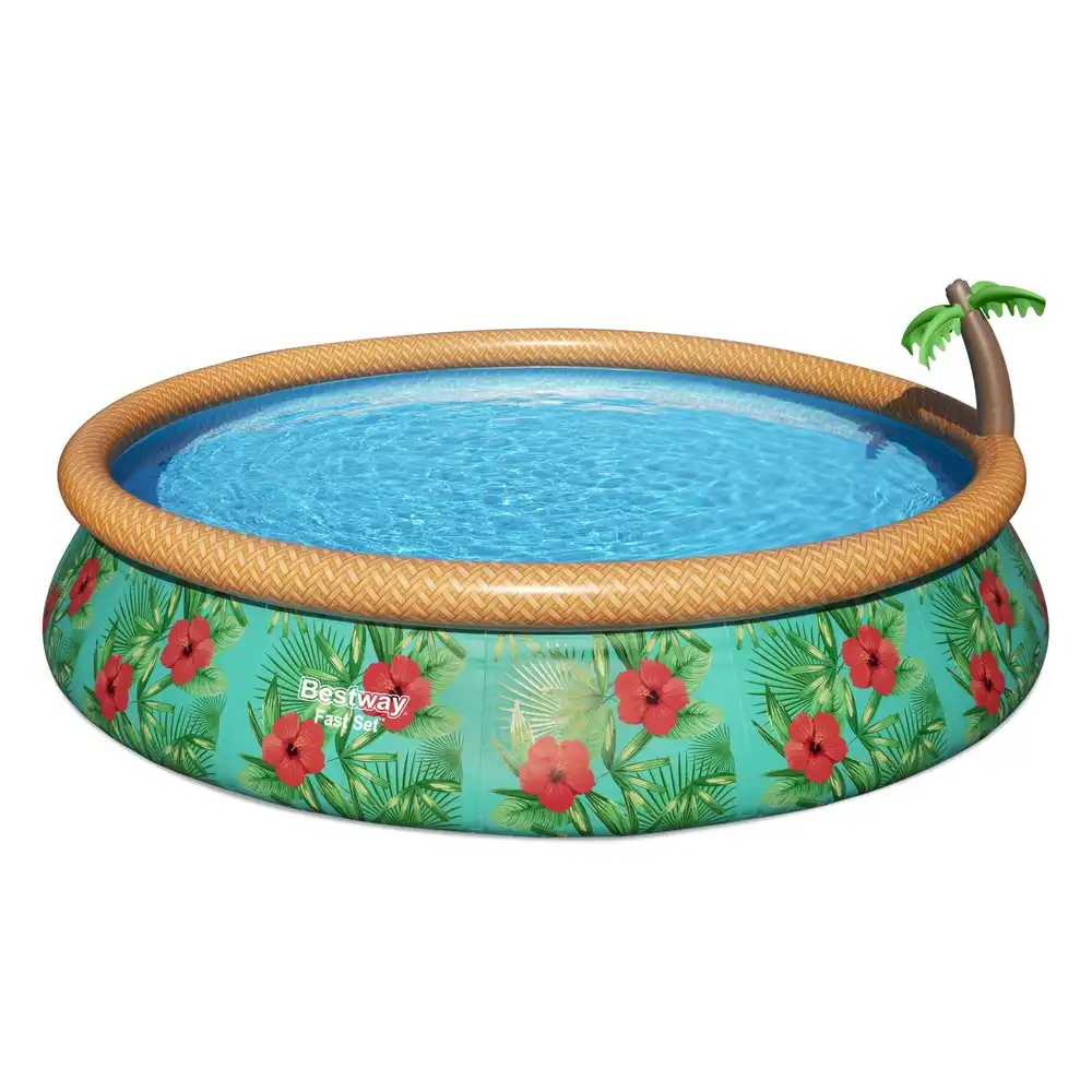 Bestway - Fast Set Above Ground Pool Set with Water Sprinkler and Filter Pump 457x84 cm - 57416