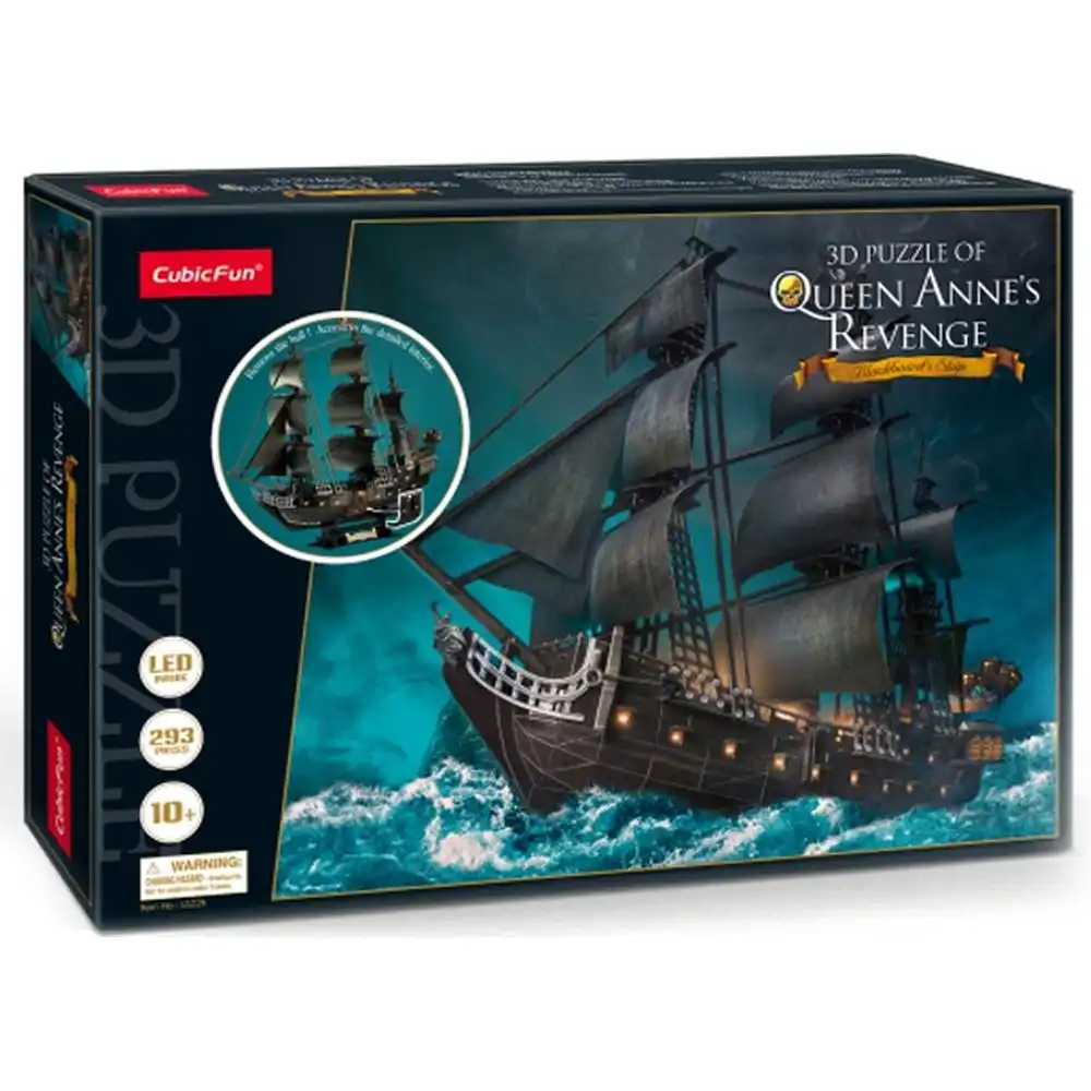 Cubic Fun - Queen Anne's Revenge 3D Led Puzzle 293 Pieces - L522h