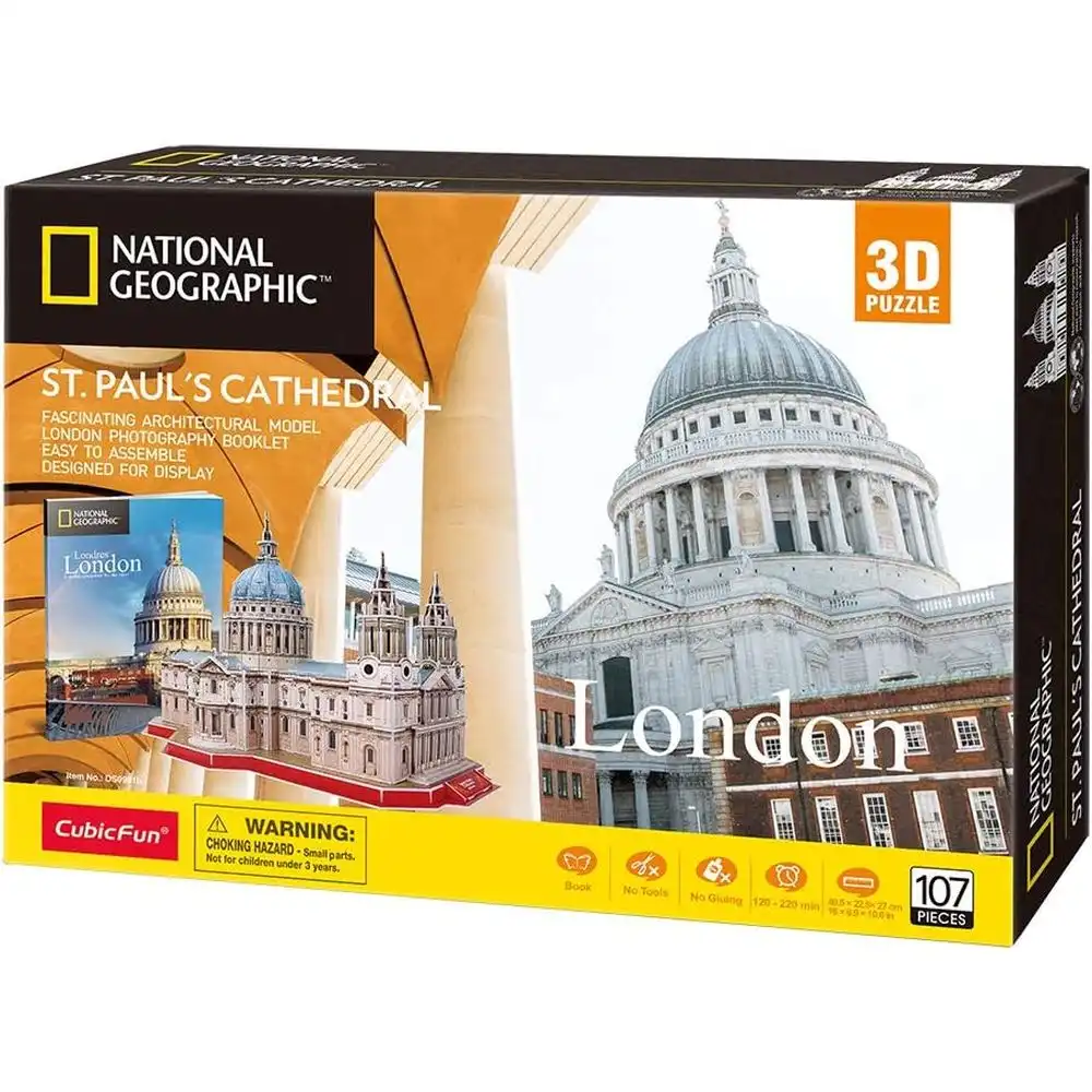 Cubic Fun - National Geographic 3D Puzzle ST Pauls Cathedral 107 Pieces - DS0991h