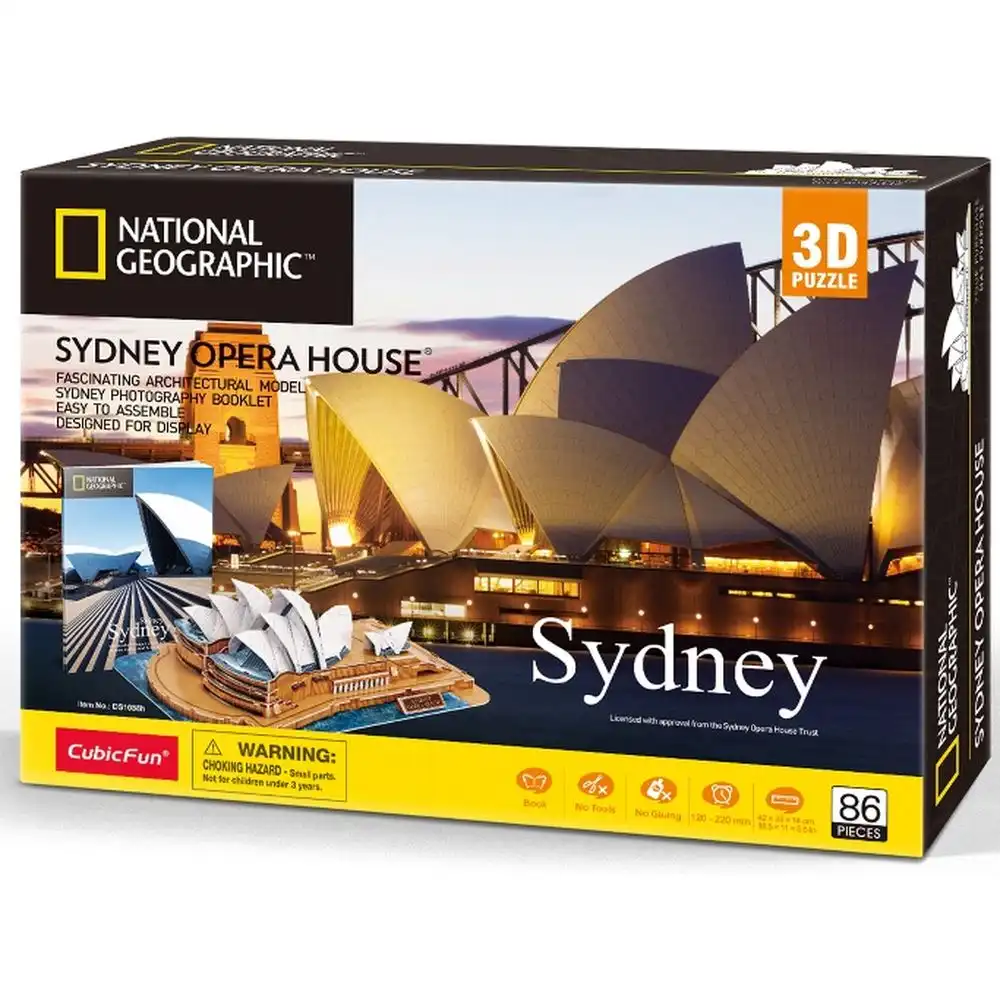 Cubic Fun - National Geographic 3D Puzzle Sydney Opera House 86 Pieces - DS1088h