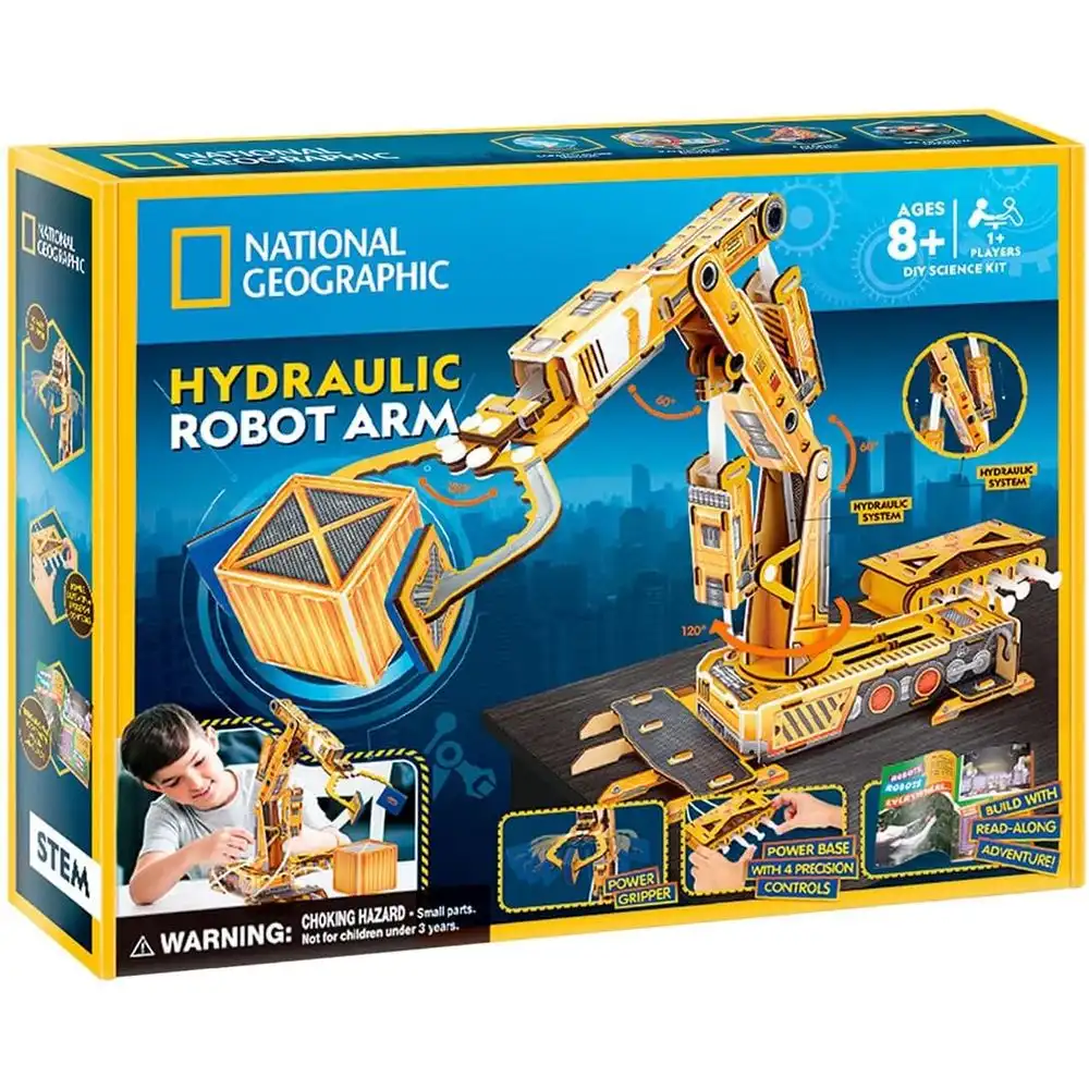 Cubic Fun - National Geographic 3D Puzzle Hydraulic Robot Arm 120 Pieces - DS1092h