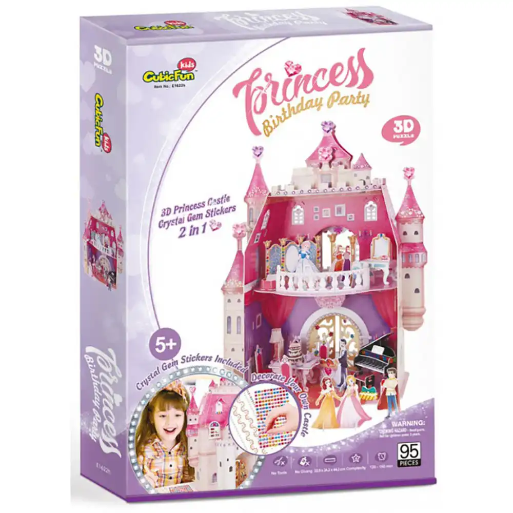 Cubic Fun - 3D Puzzle Princess Birthday Party 95 Pieces - E1622H