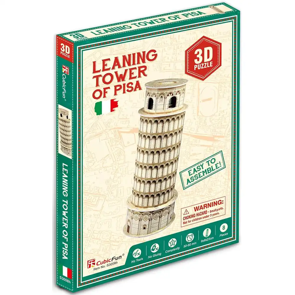 Cubic Fun - Leaning Tower of Pisa 3D Puzzle 8 Pieces - S3008h