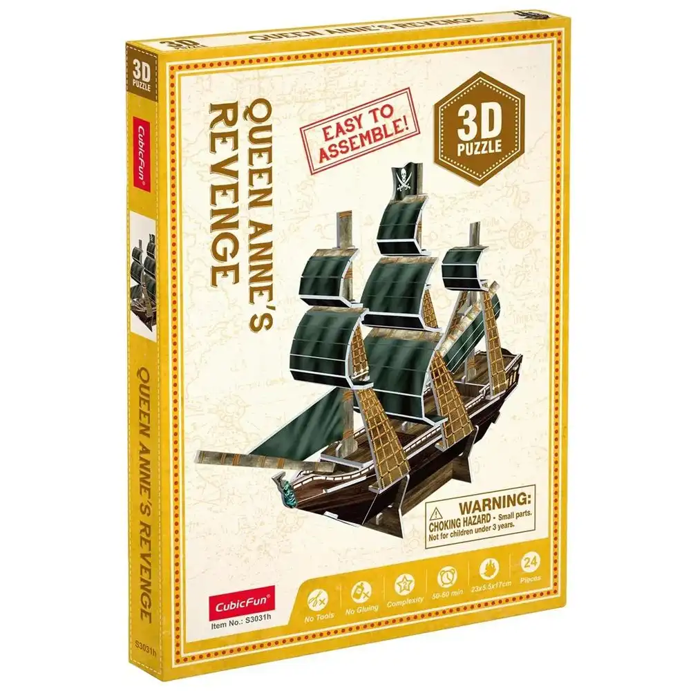 Cubic Fun - Queen Anne's Revenge 3D Puzzle 24 Pieces - S3031h