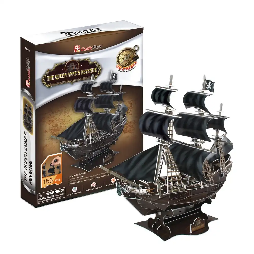 CubicFun - Queen Anne's Revenge 3D Puzzle 155 Pieces - T4005H