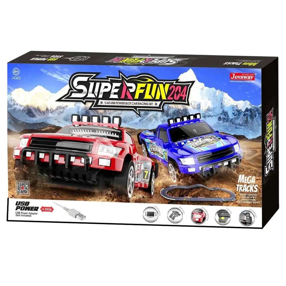 Superfun 202 Mega Tracks Racing Set with Trucks & Remote Control 446cm - 9204