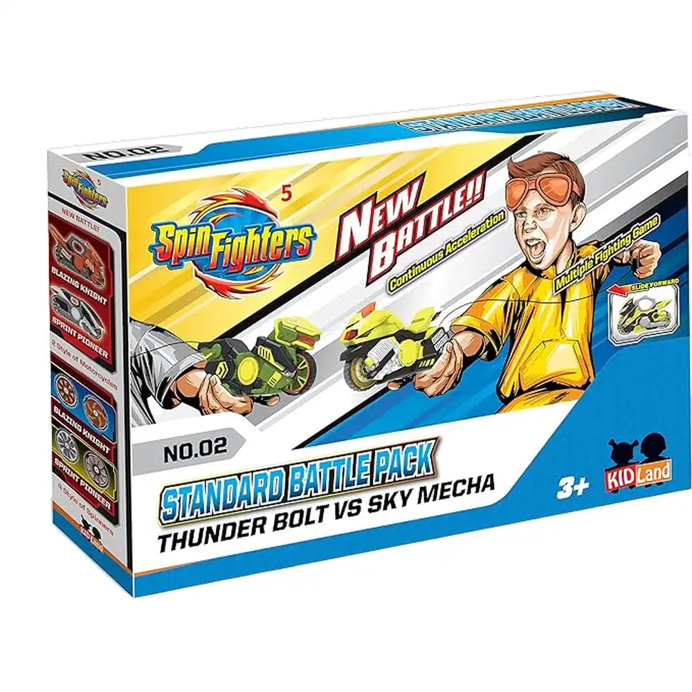 SPIN FIGHTERS - THUNDER BOLT VS.SKY MECHA BATTLE PACK - MT0108