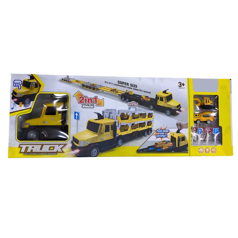Deformation Storage Engineering Truck 2 in 1 with Cars - 660-S33