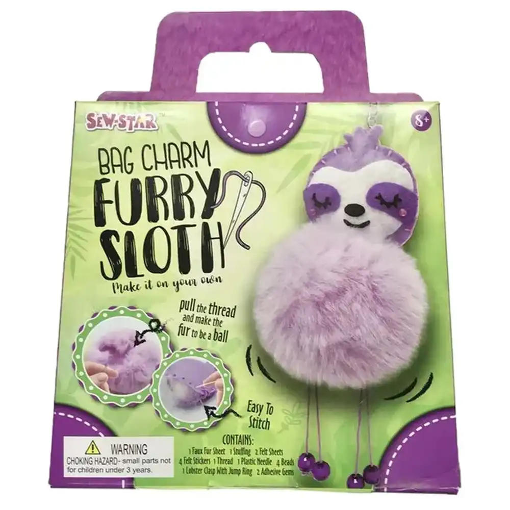 Sew-Star - Bag Charm Furry Sloth Kit - ‎SS-19-058