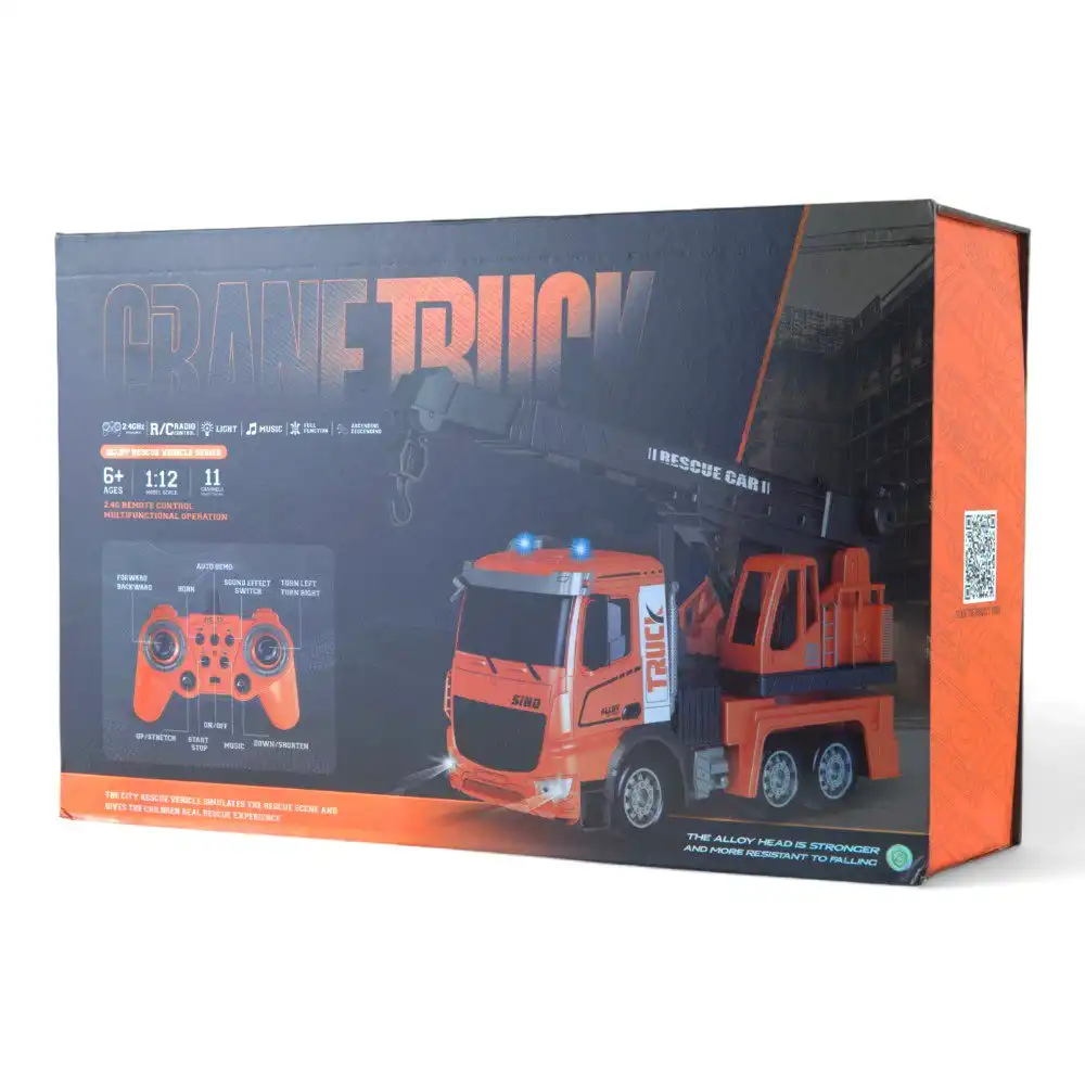 Crane Truck 1:12 Orange with Remote Control - HJ8005I1