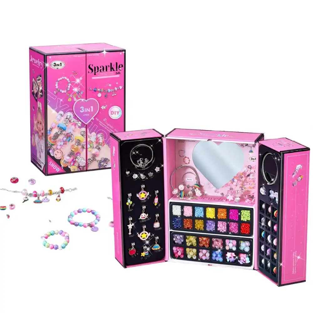 Sparkle Bella Wardrobe 3 in 1 Exquisite Jewelry Box 2388 Pieces - 7104