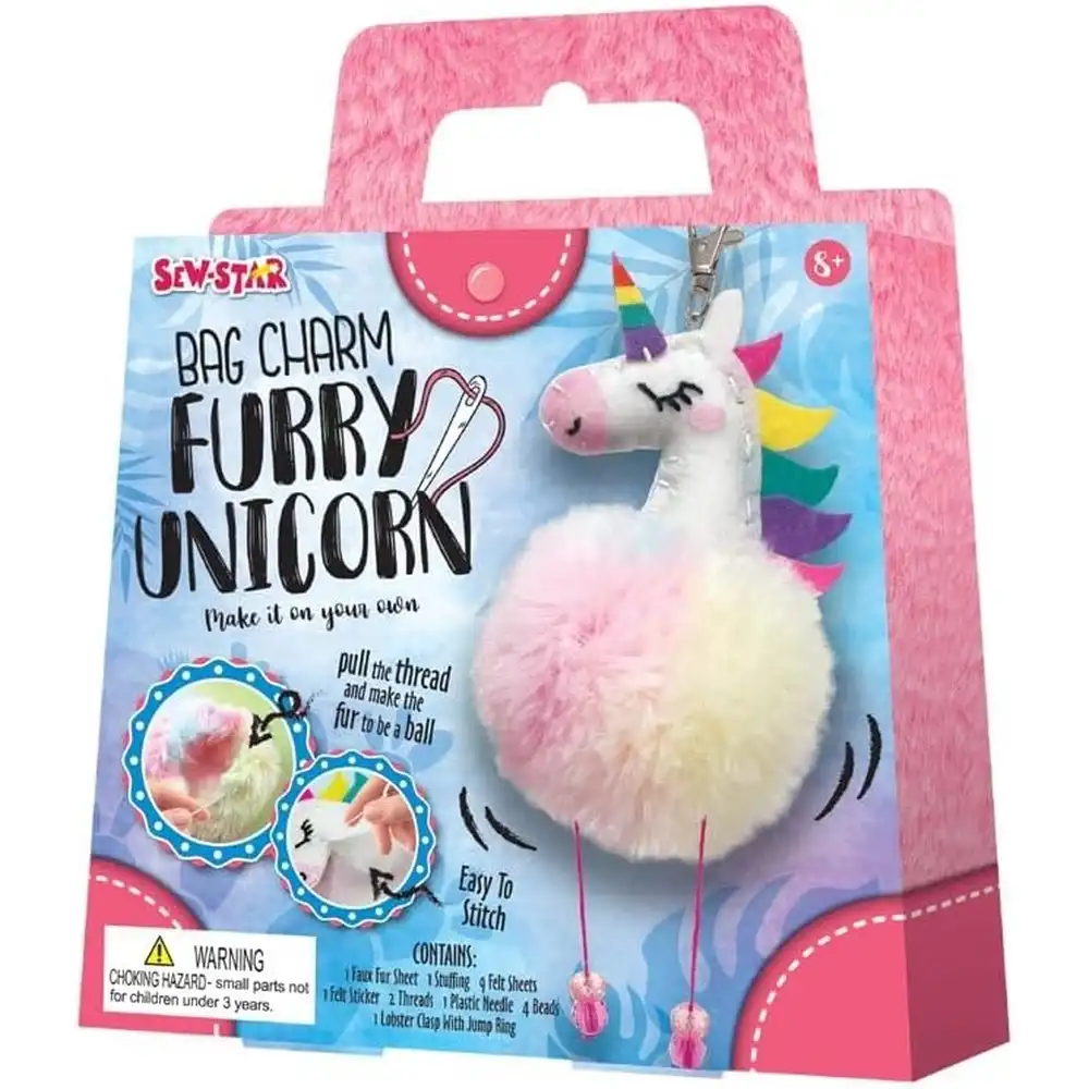 Sew-Star - Bag Charm Furry Unicorn Kit - ‎SS-19-056