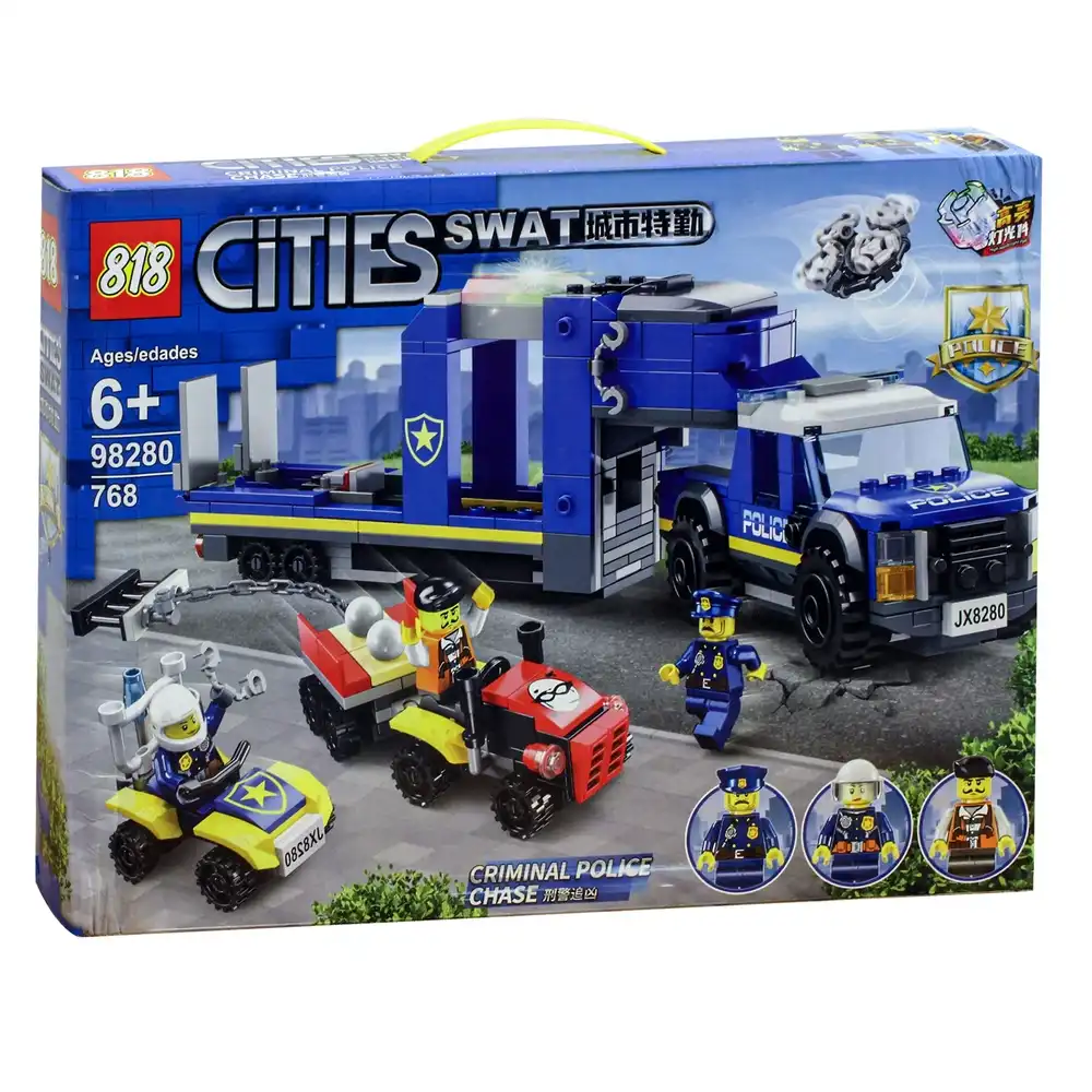 Cities Swat Truck Criminal Police Chase 768 Pieces - 98280
