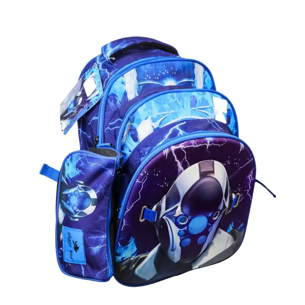Alien Hero Face School Backpack for Kids with 2 Small Bags - GB2307M