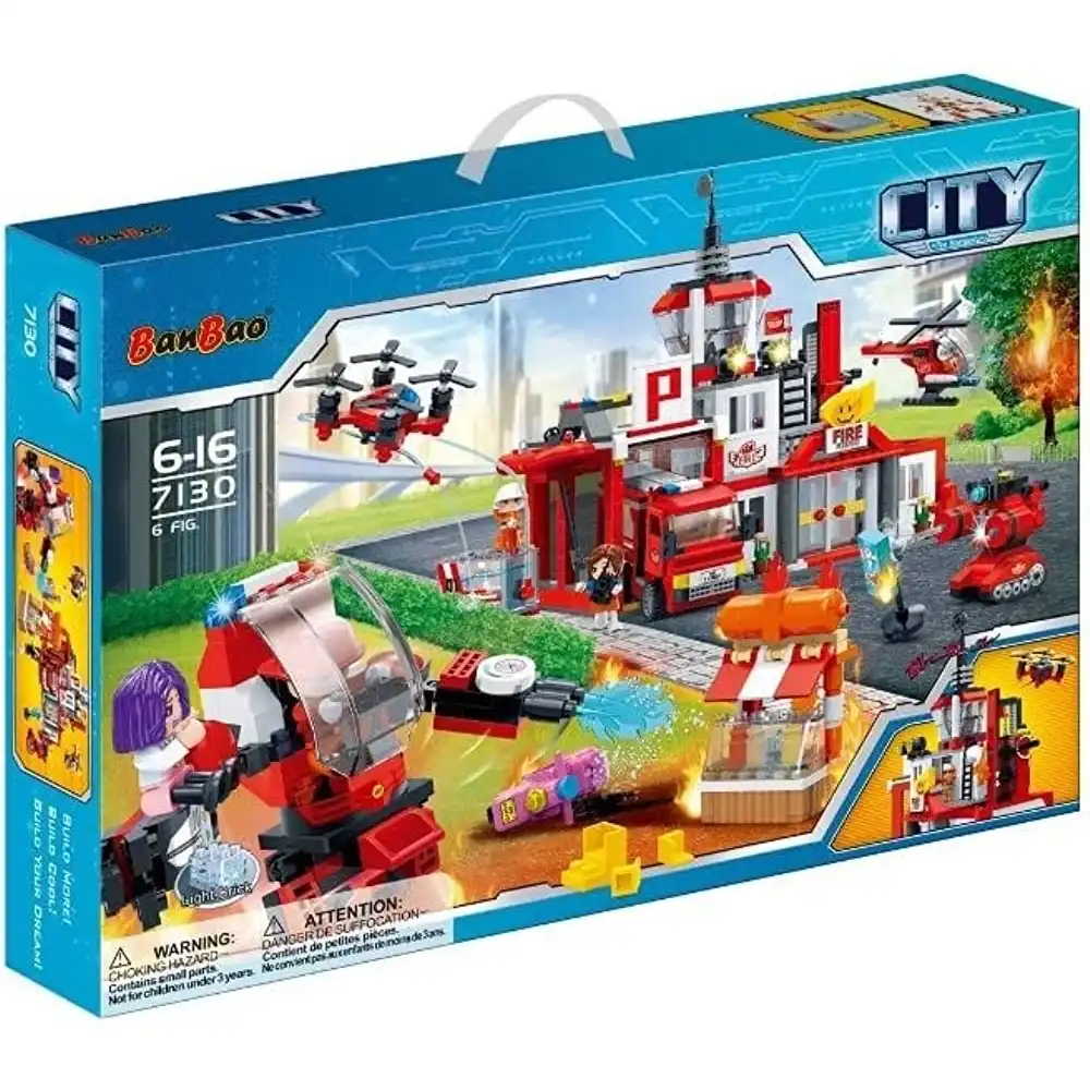Banbao - City Team of Fire Fighters 1081 Pieces - 7130