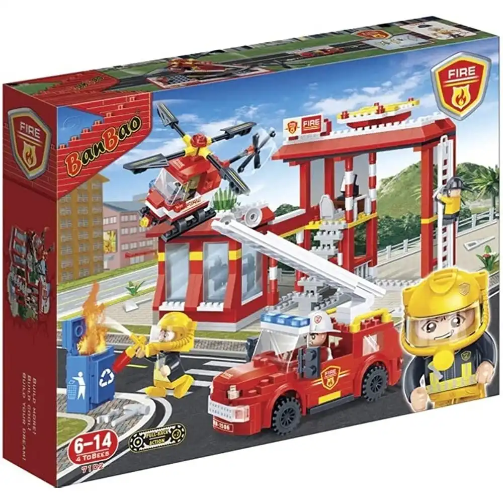 Banbao - Fire Garage Vehicles 505 Pieces - 7102