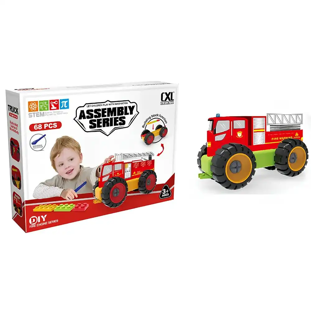 Assembly Series Fire Engine Series Fire Truck 68 Pieces - Cxl200-60