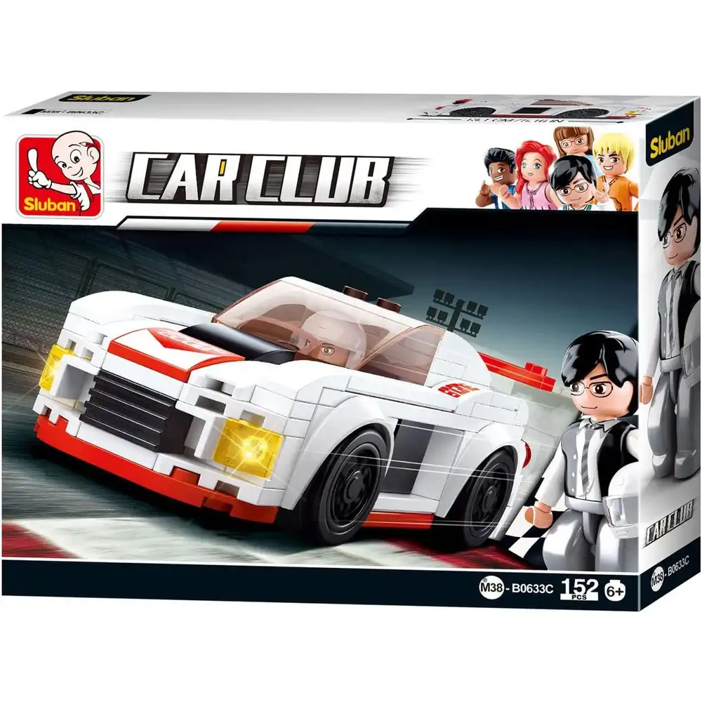 Sluban - Car Club Knight Racing Car Bricks Set 152 Pieces - M38-B0633C