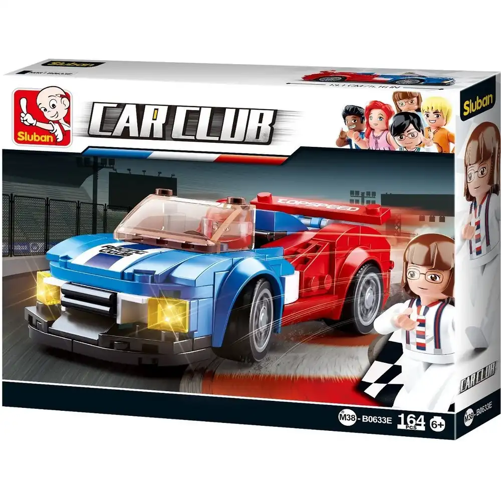 Sluban - Car Club Butterfly Racing Car Bricks Set 164 Pieces - M38-B0633E