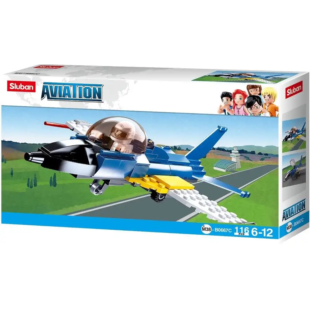 Sluban - Aviation III Training Plane Bricks Set 116 Pieces - M38-B0667C