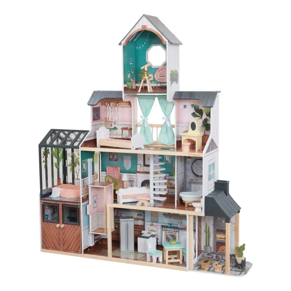 KidKraft - Celeste Mansion Wooden for 12 Inch Doll with Accessories - 65979
