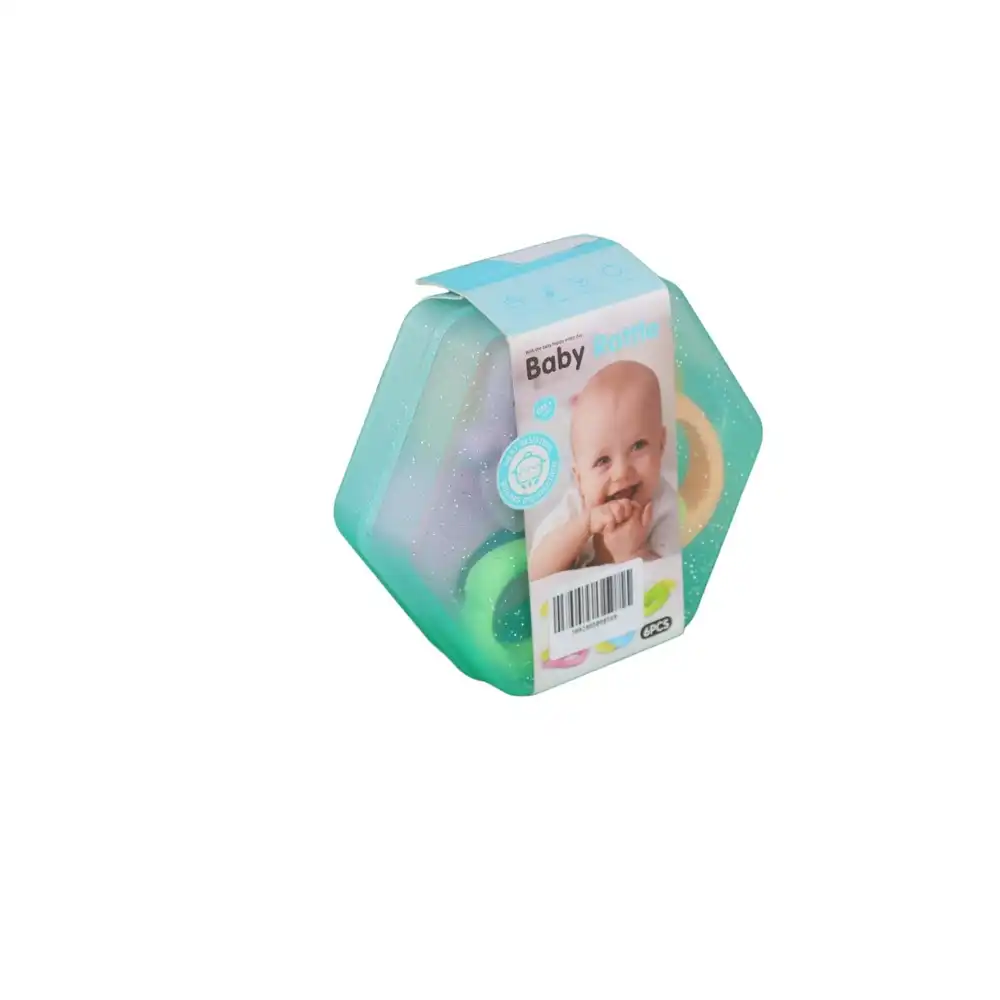 Baby Rubber Rattles Box 6 Pieces - 016743-3173