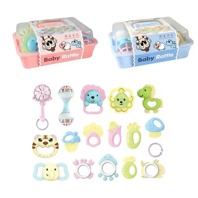Baby Rubber Rattles Box 18 Pieces - 016743-3180