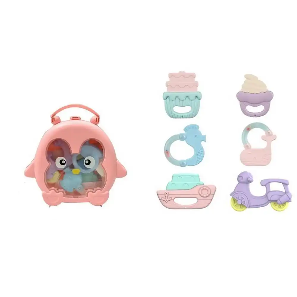 Bird Box Rubber Rattle 6 Pieces - 030643-209-79