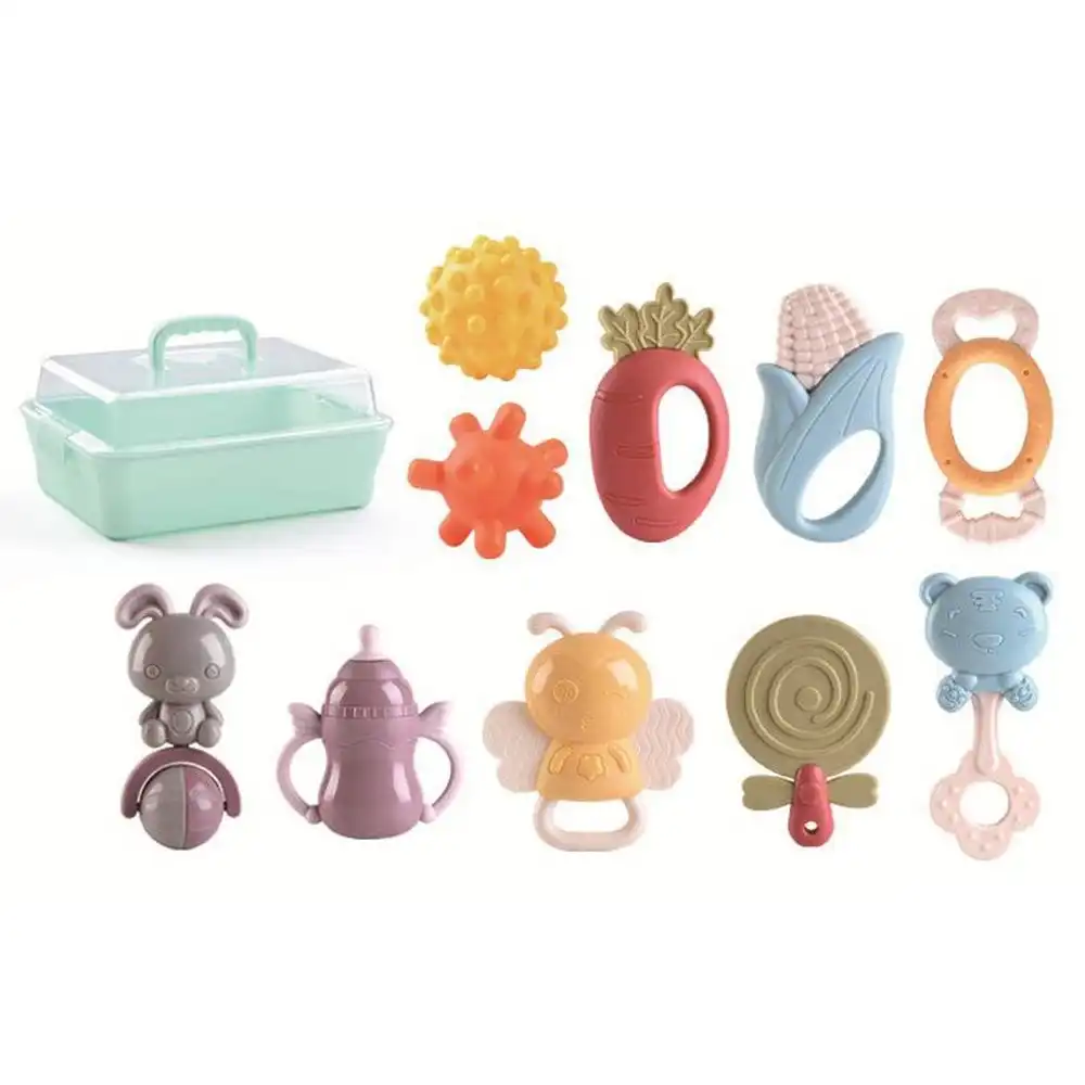 Baby Rubber Rattles Box 10 Pieces - 031019-R6210H