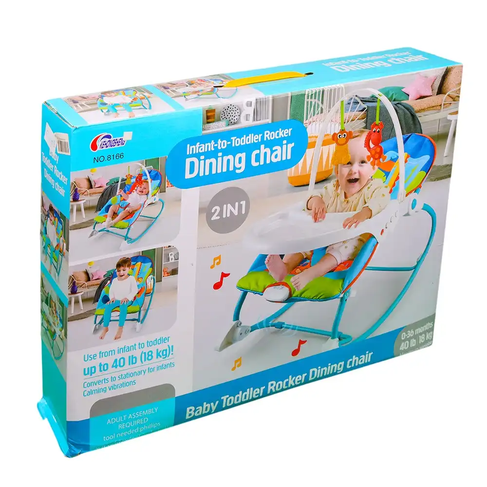 Baby Toddle Infant To Toddler 2 In 1 Rocker & Dining Chair With Music - 8166