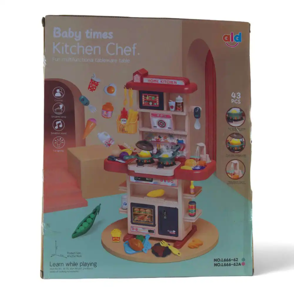 Baby Times Kitchen Chef with Accessories 43 Pieces - L666-62A