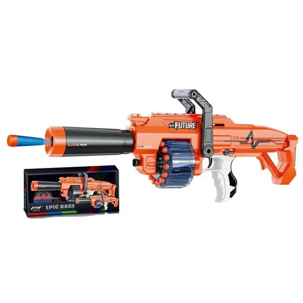 Epic Rage Fire Superimposed Electric Light Machine Bullet Gun 30 Bullets - G10
