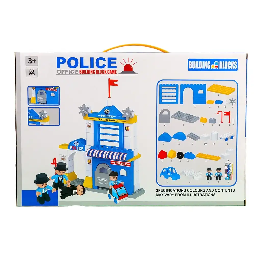Police Office Building Block Game 63 Pieces - 1103