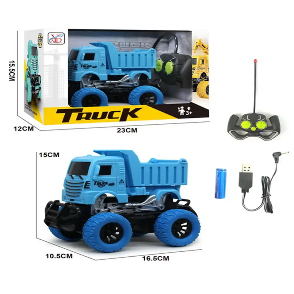 Building Truck Blue Vehicle 1:22 with Remote Control - 588-21A